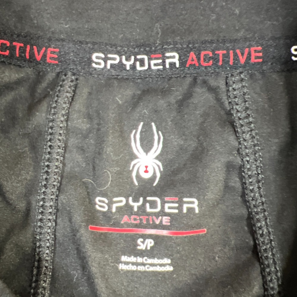 Spyder Active Performance Top Womens Small Black Nylon Stretch Moisture Wicking - Picture 12 of 13